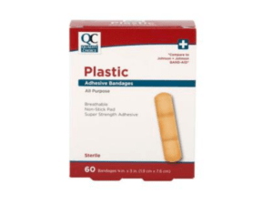 quality choice's bandage adhesive plastic 3/4"x3" 60ea (band aid)