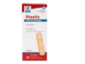 quality choice's bandage adhesive plastic 3/4"x3" 10ea (band aid)