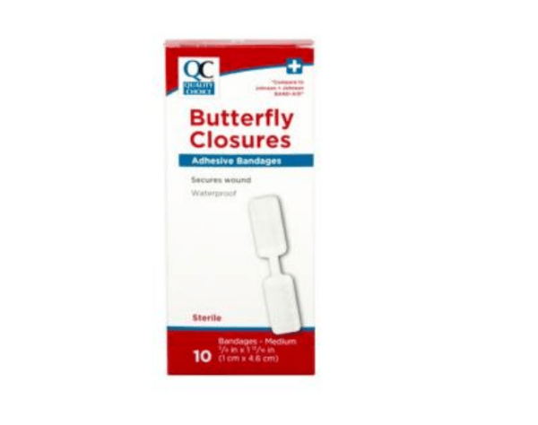 quality choice's bandage adhesive butterfly closure 10ea (band aid)