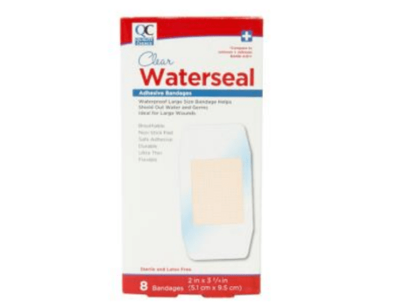 quality choice's bandage adhesive clear waterseal 8ea (band aid waterblock)