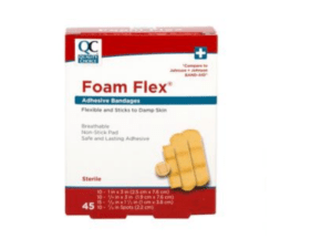 quality choice's bandage adhesive foam flex asst 45ea (band aid foam)