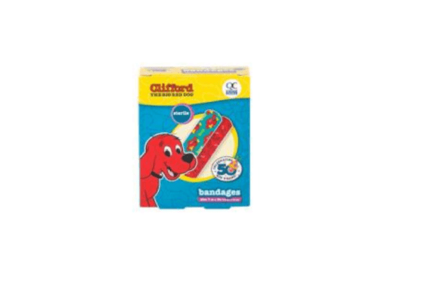 quality choice's bandage adhesive kids clifford 3/4"x3" 25ea (band aid)