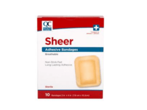 quality choice's bandage adhesive sheer 3"x4" 10ea (band aid)