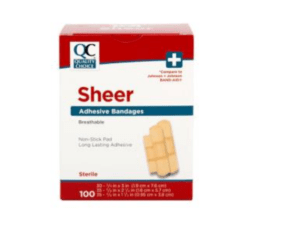 quality choice's bandage adhesive sheer asst 100ea (band aid)