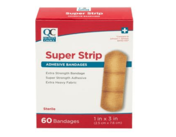 quality choice's bandage adhesive super strip 1"x3" 60ea (band aid)