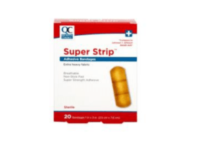 quality choice's bandage adhesive super strip 1"x3" 20ea (band aid tough)