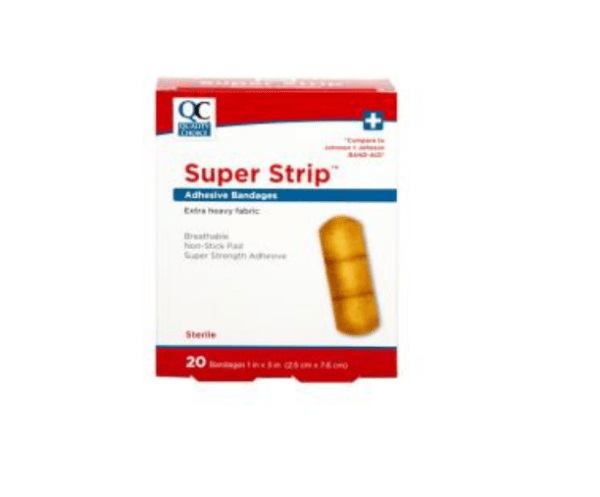 quality choice's bandage adhesive super strip 1"x3" 20ea (band aid tough)