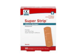 quality choice's bandage adhesive super strip waterprf 1"x3" 20ea (band aid)