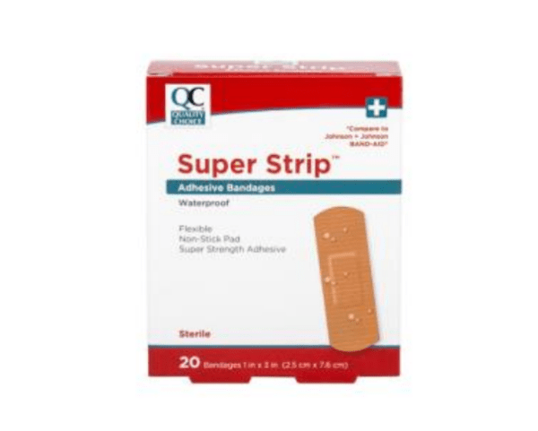 quality choice's bandage adhesive super strip waterprf 1"x3" 20ea (band aid)