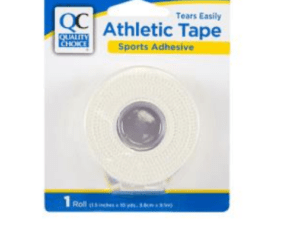 quality choice's bandage athletic tape sports adhesive 1.5" x 10 yds 1ea