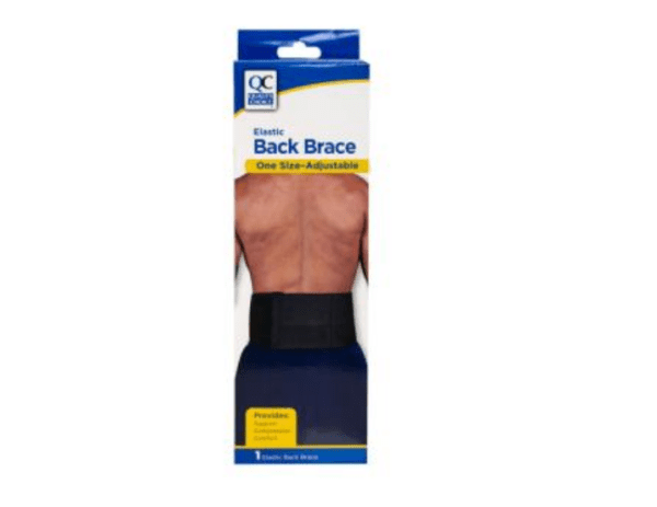 quality choice's back brace adjustable elastic (one size fits most) 1ea