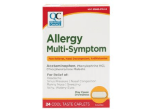 quality choice's allergy multi symptom cool taste cpl 24ea (tylenol allergy)