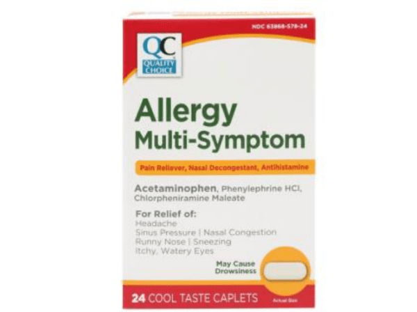 quality choice's allergy multi symptom cool taste cpl 24ea (tylenol allergy)