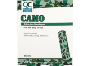 quality choice's bandage adhesive camo green 3/4"x3" 25ea (band aid)