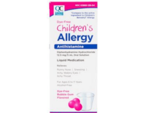 quality choice's allergy childrens dye free liq 120ml (benadryl)