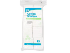 cotton squares 160ea