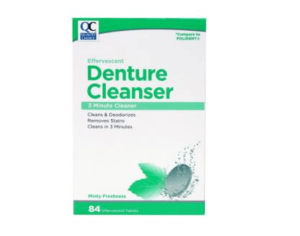 denture cleanser minty green tab 84ea (polident)