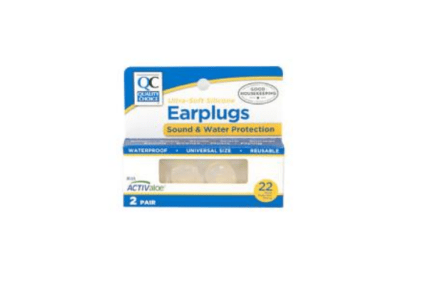 ear plugs clear silicone 2 pair