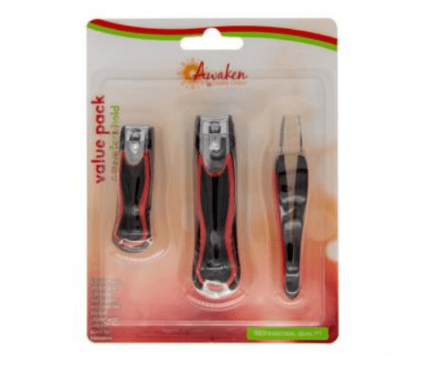 nail clipper easy grip value pk 3ea (nail clippers/tweezer)