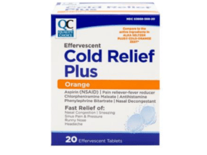 cold relief effervescent tab 20ea (alka seltzer plus orange