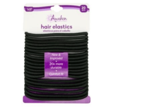 hair elastic ties black awaken xlge 20ea