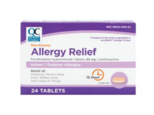 quality choice allergy relief 60mg tab 24ea (allegra 12hr)