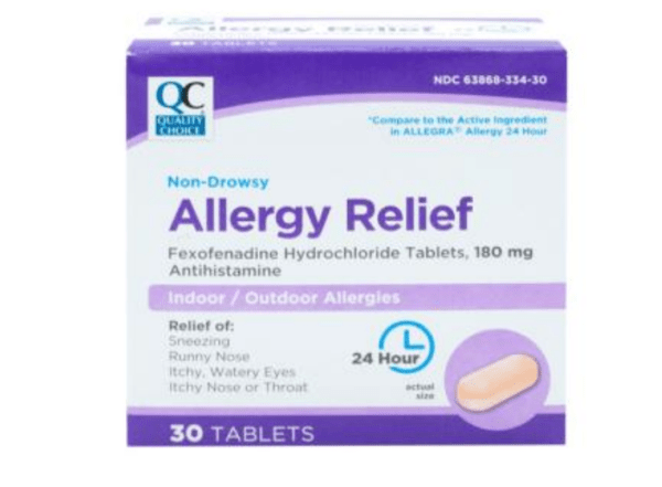 allergy relief 180mg tab 30ea (allegra)