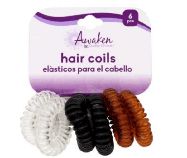 hair coils blk/brw/clr awaken 6ea