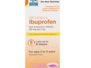 ibuprofen childrens bubble gum sus 120ml (motrin)