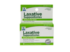 laxative bisacodyl 10mg sup 8ea (dulcolax)