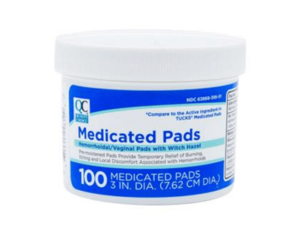 hemorrhoidal medicated pads 100ea (tucks)