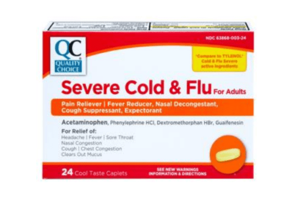 severe cold and flu cool taste cpl 24ea (tylenol severe cold)