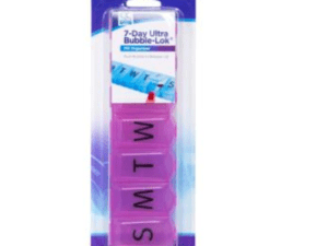 pill organizer 7 day bubble lock xl 1ea