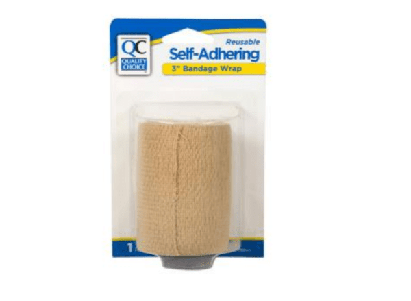 quality choice's bandage self adhering wrap 3" roll 1ea