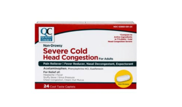 severe cold head congestion cpl 24ea (tylenol cold)