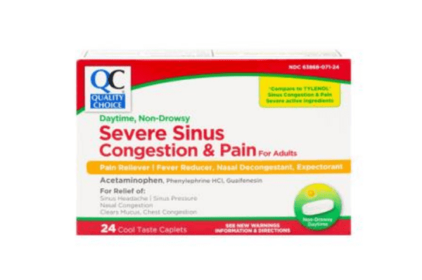 severe sinus congestion/pain cool cpl 24ea (tylenol sinus)