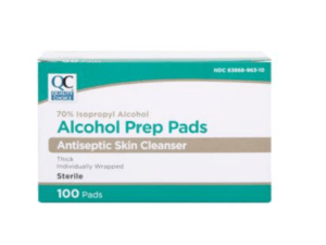 alcohol prep pads isopropyl 70% 100ea (curad)