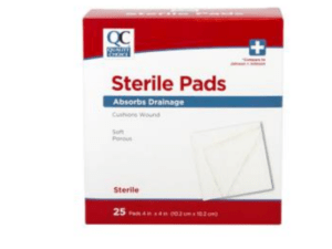 quality choice's bandage pad sterile 4"x4" 25ea (band aid pad sterile)