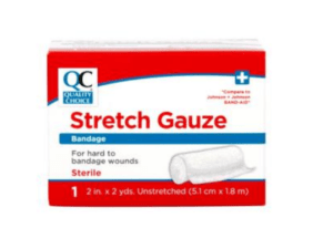 quality choice's bandage gauze stretch 2"x2 yds 1ea