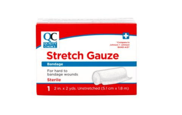 quality choice's bandage gauze stretch 2"x2 yds 1ea