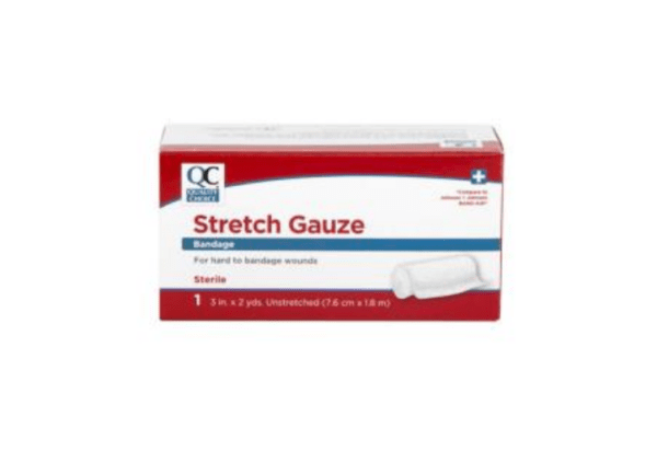 quality choice's bandage gauze stretch 3"x2 yds 1ea