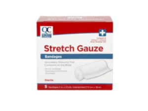 quality choice's bandage gauze stretch 3"x2.5 yds 5ea