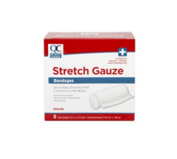 quality choice's bandage gauze stretch 3"x2.5 yds 5ea