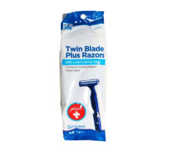 razor twin blade disposable plus mens 12ea (good news)