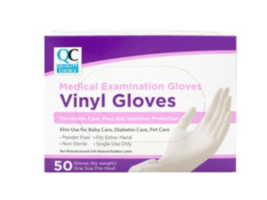 gloves vinyl osfm 50ea (caremates vinyl gloves)